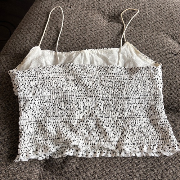 Black floral print tank top - Picture 3 of 3